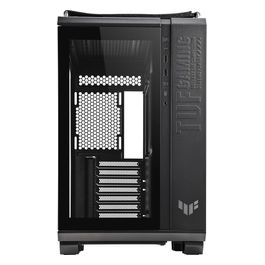 ASUS TUF Gaming GT502 Chassis per PC Gaming, Mid ATX, Doppia camera, zone di raffreddamento indipendenti, pannelli laterali senza attrezzi, USB 3.2 Gen2 Type-C frontale, Nero