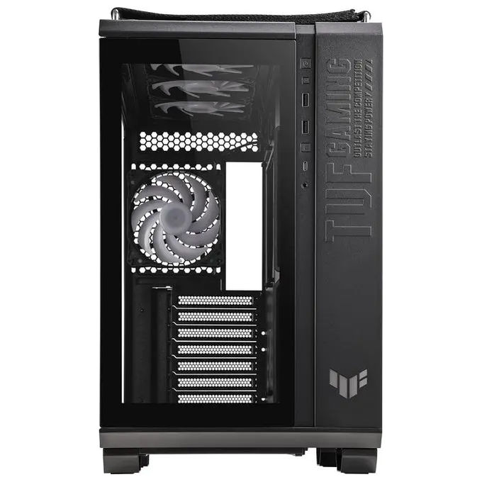 Image of Asus TUF GAMING GT502 PLUS TG ARGB BLACK Case per PC Gaming Mid ATX Doppia camera Pannelli Laterali Senza Attrezzi USB 3.2 Gen2 Type-C 4 ventole ARGB preinstallate Nero