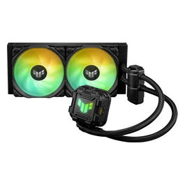 TUF Gaming LC 240 ARGB Dispositivo di raffreddamento a liquido all-in-one, Cooler CPU, Supporto Intel LGA 1700 e AMD AM5, 2 Ventole TUF Gaming ARGB da 120 mm, Aura Sync, Nero