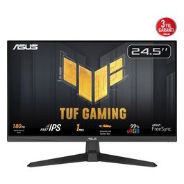 TUF Gaming VG259Q3A Monitor Gaming da 25” pollici (24.5) Full HD (1920x1080) Frequenza 180 Hz Fast IPS ELMB Tempo di Risposta 1ms (GTG) FreeSync Variable Overdrive 99% sRGB Nero