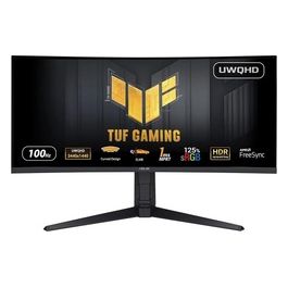 TUF Gaming VG34VQEL1A Monitor Gaming Curvo 34 UWQHD 100 Hz Tecnologia Extreme Low Motion Blur e Freesync 1 ms (MPRT) 125% sRGB HDR Nero