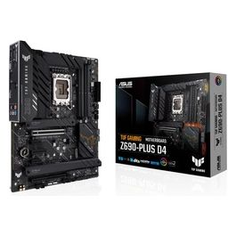 TUF Gaming Z690-PLUS D4 Scheda Madre Gaming ATX, Intel Z690, LGA1700, DDR4, PCI 5.0, 14+1 Fasi di Alimentazione, Intel 2.5Gb LAN, Realtek 7.1 Sorround, 4xM.2, 4xSATA 6GB/s, Aura Sync RGB, Nero