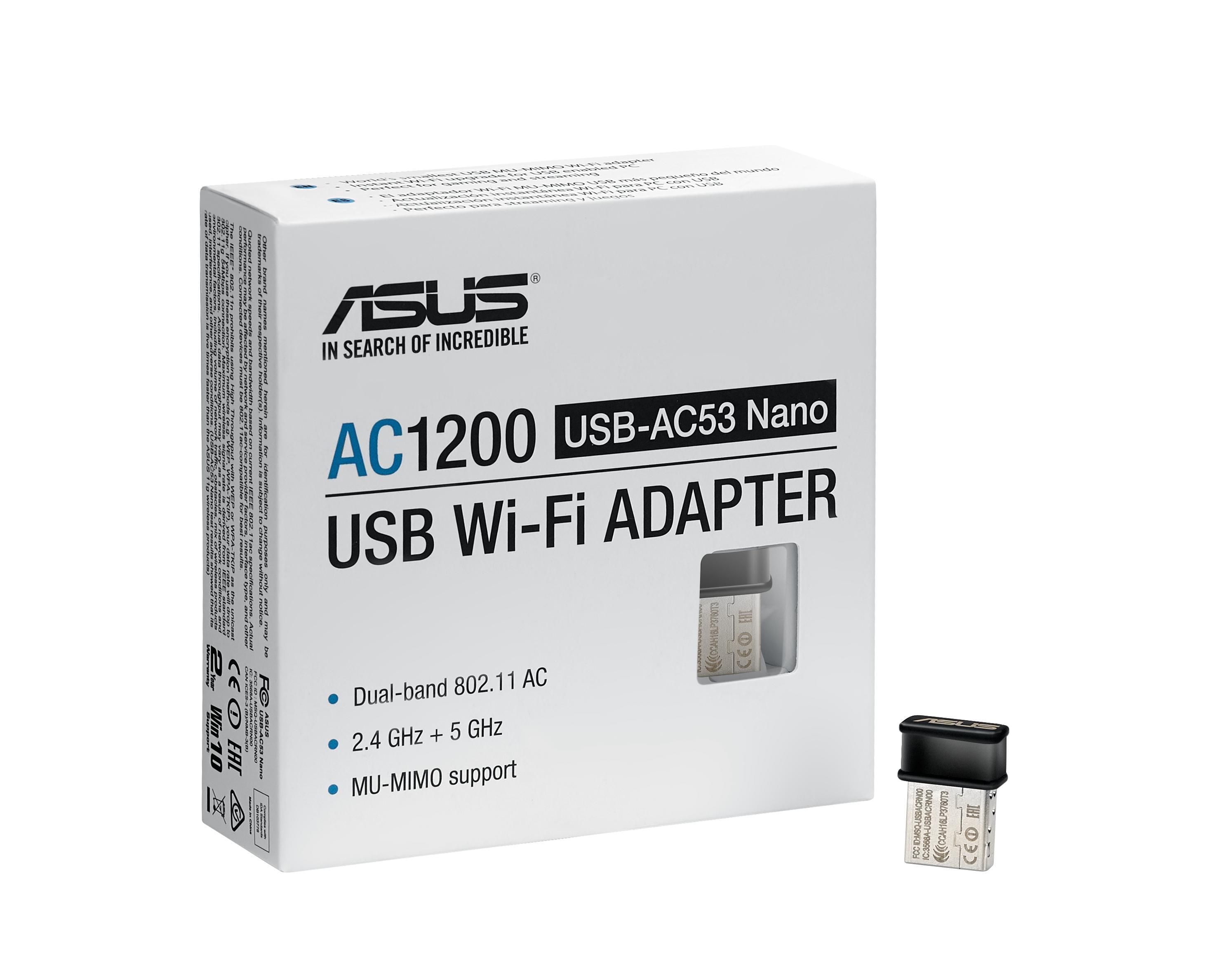 Asus usb ac53 nano не видит 5ггц