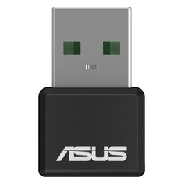 ASUS USB-AX55 Nano Adattatore AX1800 Dual Band Wireless, WiFi 6 USB, WPA3, MU-Mimo, WiFi 6, MU-Mimo, OFDMA, WPA3 Compatibile con Standard 802.11 a/g/n/AC, più Piccolo al Mondo, Nero