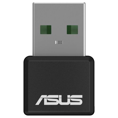 ASUS USB-AX55 Nano Adattatore AX1800 Dual Band Wireless, WiFi 6 USB, WPA3, MU-Mimo, WiFi 6, MU-Mimo, OFDMA, WPA3 Compatibile con Standard 802.11 a/g/n/AC, più Piccolo al Mondo, Nero