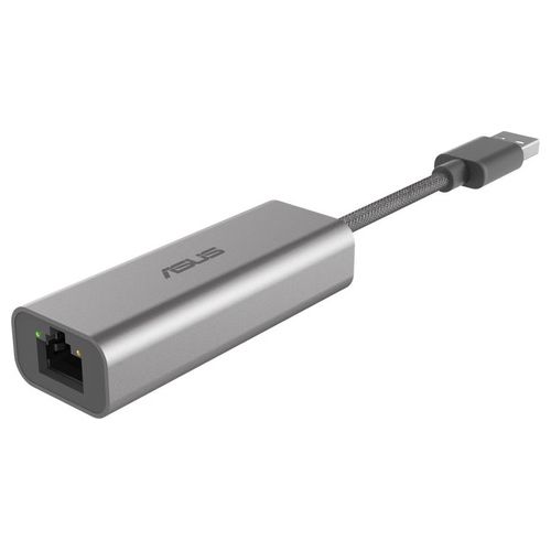 ASUS USB-C2500 2.5G Ethernet USB Adapter supporta la connessione di rete cablata Mac OS, Linux, Windows, retrocompatibile su 1G/100Mbps, ideale per il gioco