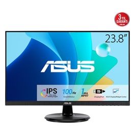 VA24DQFR Monitor Eye Care da 24” pollici (23,8), IPS Full HD, Frameless, 100Hz, Adaptive-Sync, Tempo di Risposta 1ms, HDMI, DisplayPort, VGA, Tecnologia Anti-sfarfallio e Filtro Luci Blu, Altoparlanti integrati 2Wx2, Nero