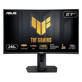 TUF Gaming VG27VQM, Monitor Gaming Curvo Da 27”, Full HD (1920x1080), 240Hz, Tempo di Risposta 1ms, Freesync Premium, Adaptive Sync, HDR10, ELMB, VRR, Regolabile, Nero