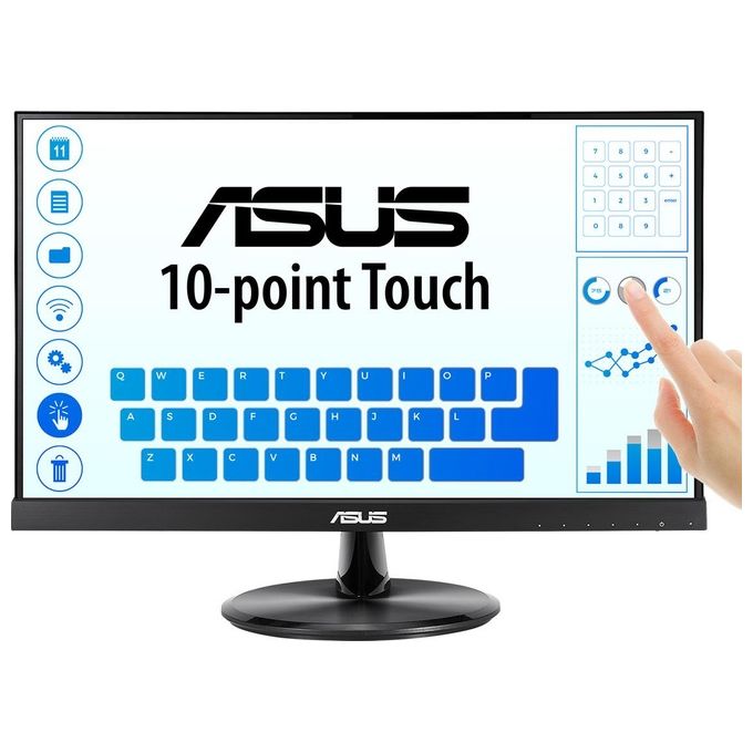 ASUS Monitor 21.5" LED IPS Touch Screen VT229H 1920x1080 Full HD Tempo di Risposta 5 ms