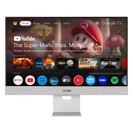 ZenScreen MS27UC Monitor 27", Ultra HD IPS (3840x2160), HDMI, DisplayPort, Hub USB, Compatibile con Google TV e con lo Streaming, 99% sRGB, Argento