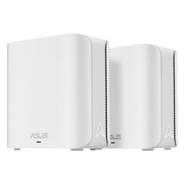 ZenWiFi BD4 2-Pack Mesh WiFi 7 a doppia banda 3600 Mbps copertura 470 m² due porte 25 G controlli di sicurezza e Parental Contro Inclusi Smart Home Master SSIDs Bianco