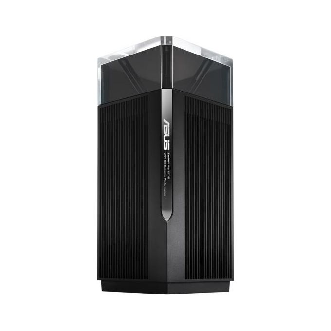 Asus ZenWiFi Pro ET12 AXE11000 Sistema WiFi Mesh, 2 Pezzi, Connessione Veloce WiFi 6E, Protezione Internet Per Tutti i Tuoi Dispositivi Integrata, Facile ed Intuitiva Gestione Tramite App, Nero
