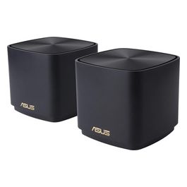 ASUS ZenWiFi XD4 Plus - Set di 2 sistemi AX1800 Whole-Home Mesh WiFi 6 (fino a 306 m², AiMesh, AiProtection, fissaggio a parete, controllo app), nero