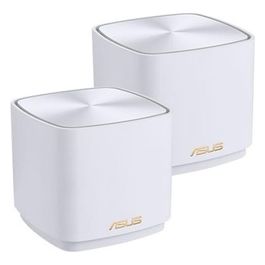 ZenWiFi XD4 Plus - Set di 2 sistemi AX1800 Whole-Home Mesh WiFi 6 (fino a 306 m², AiMesh, AiProtection, fissaggio a parete, controllo app), colore: Bianco