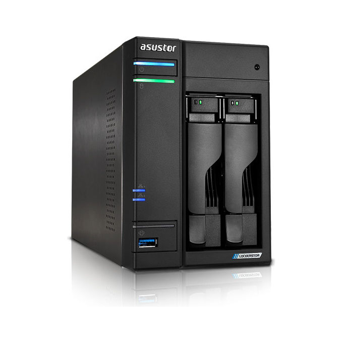 Asustor Lockerstor 2 Gen2+ AS6702T v2 NAS senza storage 2 Bay 4GB RAM