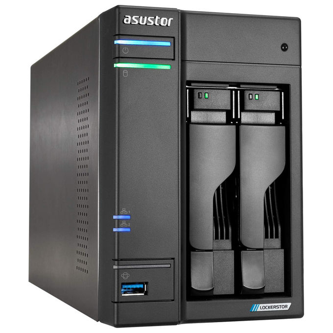 Asustor NAS LOCKERSTOR 2 Gen2 AS6702T 2 Bay Ethernet Nero - Archiviazione di rete