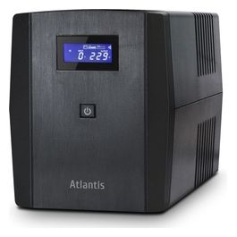 Atlantis OnePower 1200, UPS Line Interactive 1200VA/700W, AVR, Onda PseudoSinusoidale, 3 prese IEC+2 prese Schuko, 2 Batterie 12V 7Ah