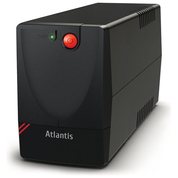 Atlantis A03-X1000 Ups 750va/375w Line interactive Avr Batteria 12v 4,5ah 2 Prese Schuko