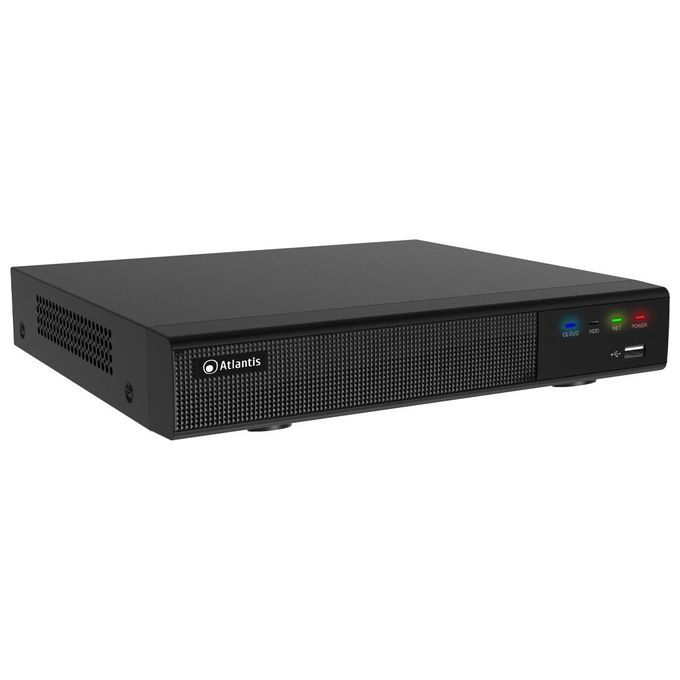 Atlantis A11-nvr0904p-ak Nvr 9 Canali di Cui 4 Canali Poe Risoluzione Max 8mpx 25fps Switch 4 Porte Poe 45w Uscita Hdmi-4k-vga