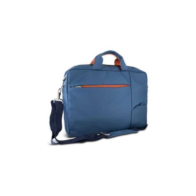 Atlantis P004-S410-A6-16 Sierra Delux Borsa Notebook 15.6'' Nylon Tracolla Scomparto Portadocumenti Aggancio Trolley colore Blu