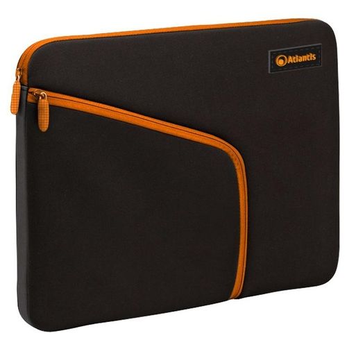 Atlantis Borsa notebook Tablet 7'' Philo-nero+zip Arancio-tasca Laterale