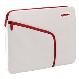 Atlantis Borsa notebook Tablet 7'' Philo-bianco+zip Rossa-tasca Laterale