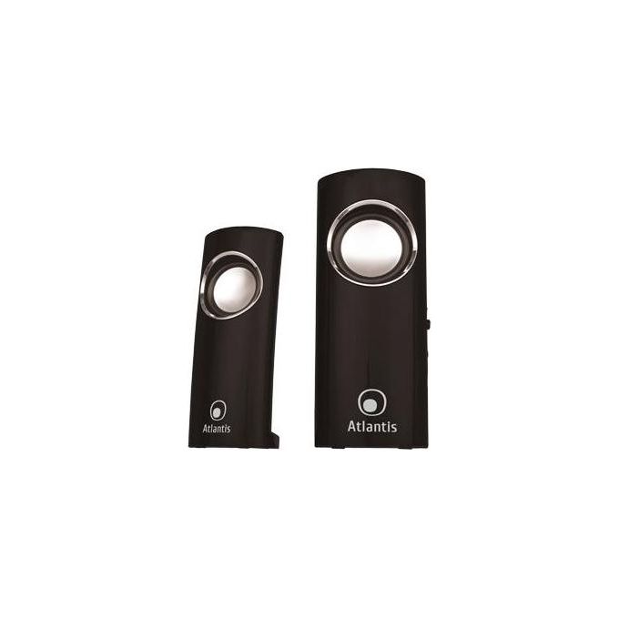 Atlantis Casse 340w Nere Lucide Con Uscita Per Ascolto Cuffie