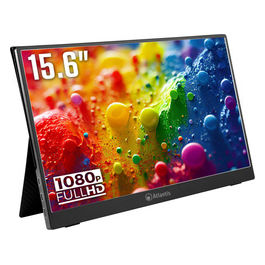 Atlantis Land, Monitor Portatile Touch 15.6 Pollici, Ultraslim Borderless, IPS