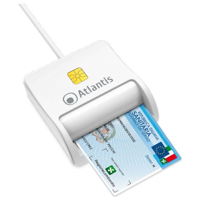 Image of Atlantis Lettore Smart Card per Firme Digitali e Pagamenti