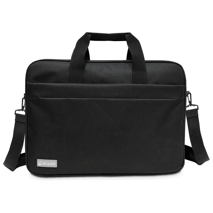 Atlantis P004-K265-A0-16 Borsa per Notebook fino a 16'' tracolla vano documenti tasca frontale aggancio trolley colore Nero