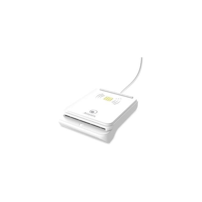 Image of Atlantis P005-ciek421c Combo Lettore Cie 3.0 Smart Card Usb Nfc per Carta Identita' Elettronica Italiana Cie 3.0 Cns-crs-ts