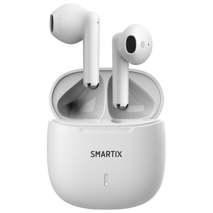 Image of Atlantis Smartix Tws Sm60-fi9-w Bt V5.3 Auricolare Custodia con Funzione di Ricarica Include Battery Bank da 300ma Bianco