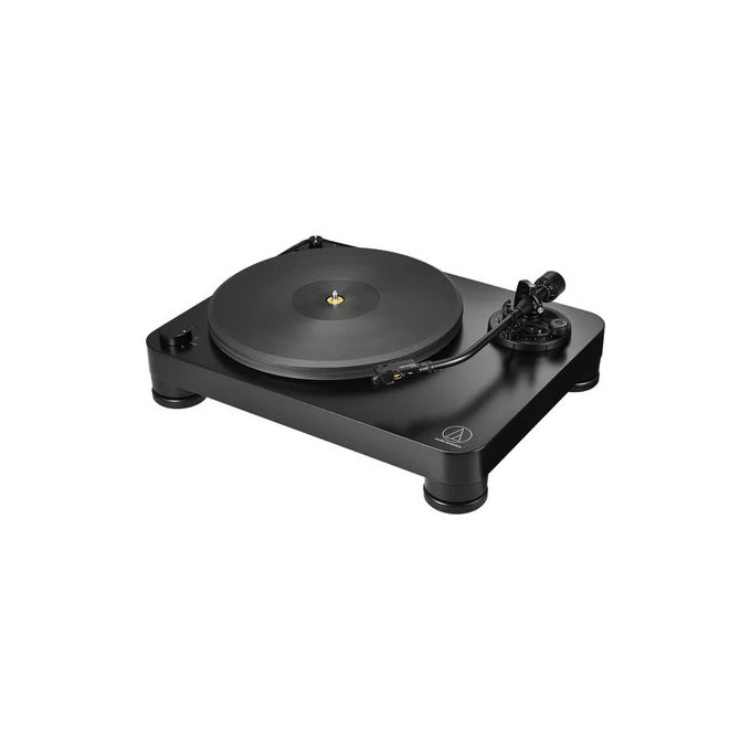Audio technica AT-LP7X giradischi manuale a cinghia preamplificatore phono MM-MC testina AT-VM95E piatto acrilico 20 mm nero opaco