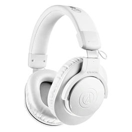 Audio-Technica ATH-M20xBT Cuffia Wireless Entry Professionale con Microfono Incorporato Bianco