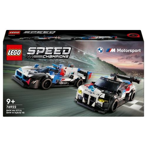 LEGO Speed Champions 76922 Auto da Corsa BMW M4 GT3 e BMW M Hybrid V8, 2 Modellini di Macchine Giocattolo per Bambini 9+ Anni