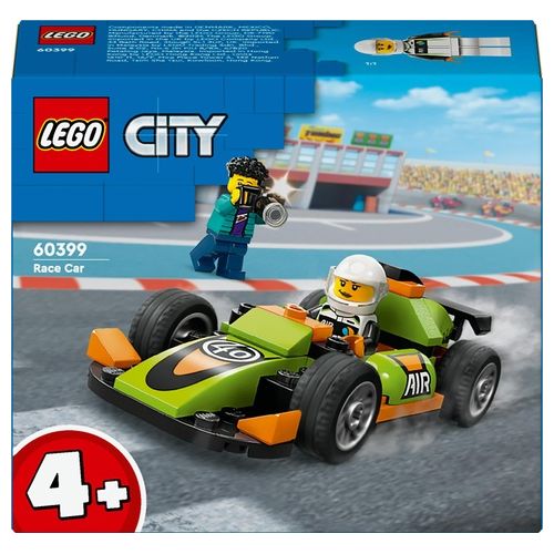 LEGO City 60399 Auto da Corsa Verde, Macchina Giocattolo per Bambini di 4+ Anni, Modellino da Costruire di Veicolo Formula 1