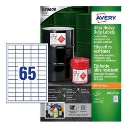Adesivo Extra Forte Etichette GHS Impermeabili 65 Etichette per Foglio A4