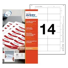 Avery Confezione 140 Inserti Stampabili 37x75mm