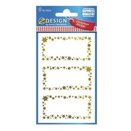 Confezione 2 Fogli Etichette Cornice Oro