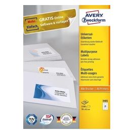 Etichette 70x41mm Carta Bianco 2100 Pezzi