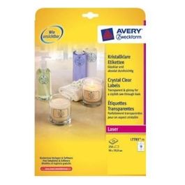 Etichette Lucide Invisibili 10 Pezzi per Foglio 25 Fogli 96x50,8mm