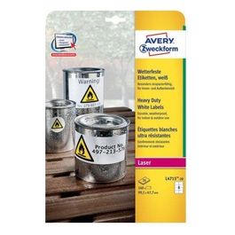 Etichette in Poliestere 8 Pezzi per Foglio 20 Fogli 99,1x67,7mm Bianco