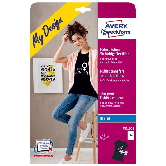 Avery T-Shirt Transfer A4 4 Fogli