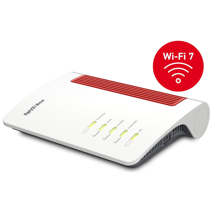 Fritz Box 5690 International Router Wi-Fi 7 448 Mbps 4 Porte (Bianco)