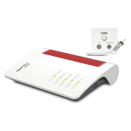 Fritz!Box 6670 Cable (modem via cavo DOCSIS 3.1 2 x 2 Wi-Fi 7 con 2.880 Mbit/s (5 GHz) e 720 Mbit/s (24 GHz) Zigbee Integrazione 1 porta LAN Gigabit da 25 GHz)