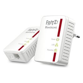 FRITZ! Powerline 510E Edition International, Kit di 2 adattatori extender fino a 500 Mbit/s, 1x Fast Ethernet, Plug and Play, Eco Mode