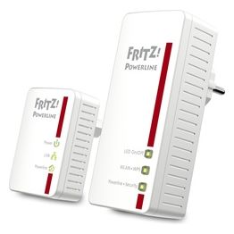 Avm Fritz! Powerline 540E WLAN Set International PLC, compatibile HomePlug AV2, IEEE P1901, 500 Mbps, punto di accesso WiFi integrato N, 2 porte LAN