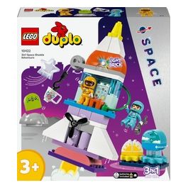 DUPLO 10422 Avventura dello Space Shuttle 3 in 1, Astronave Giocattolo Didattica, Gioco Educativo per Bambini di 3+ Anni