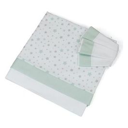 Baby Idea Set Lenzuolino 3 Pezzi Stelline Verde