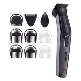 BaByliss MEN MT727E Multikit Uomo 10 in 1 Lame in Titanio al Carbonio 60 Minuti di Autonomia Speciale Viso e Corpo Testine Lavabili